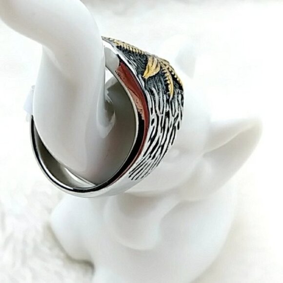 420 Stainless Steel Mary Jane Ring Hypoallergenic Unisex Ring - Picture 4 of 8